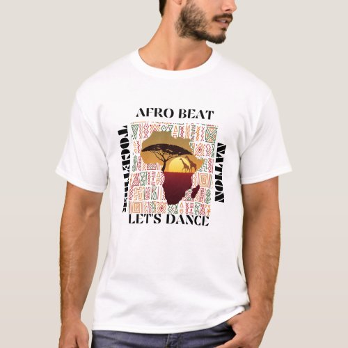 afro beat nation lets dance together T_Shirt