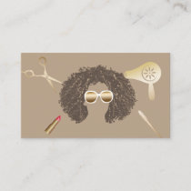 Afro Beauty Salon Makeup Artist & Hair Stylist Business Card