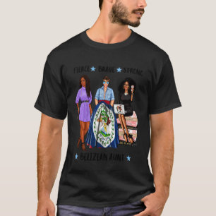 Afro-Belizean Aunt Patriotic Belize Woman Proud St T-Shirt