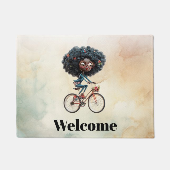 Afro Bicycle Doormat (Front)