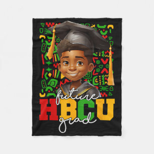 Afro Black Boy College Graduation Future Hbcu Grad Fleece Blanket
