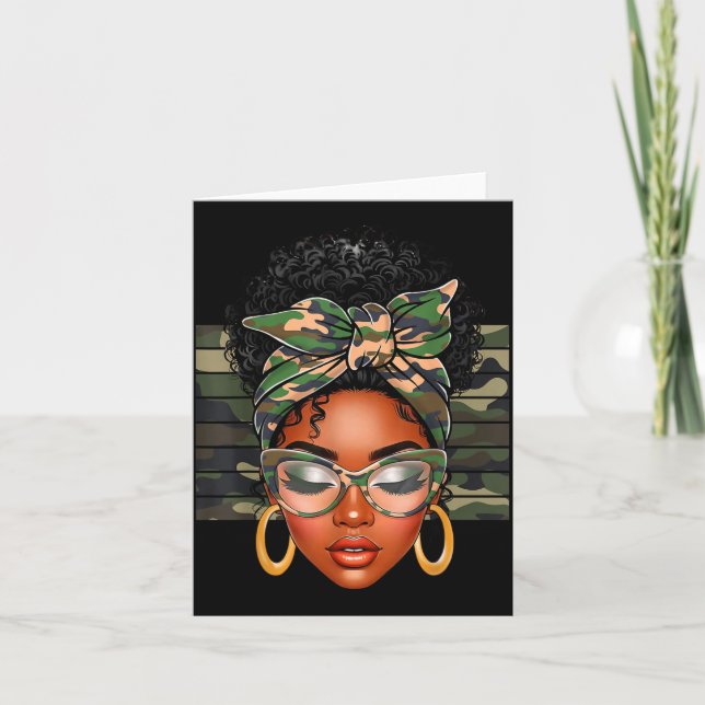 Afro Black Women African American Black History Mo Card (Front)