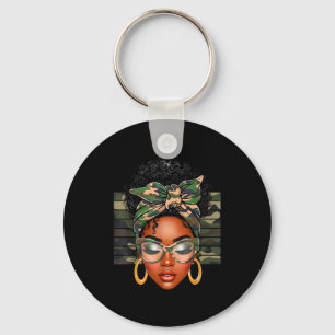 Afro Black Women African American Black History Mo Keychain