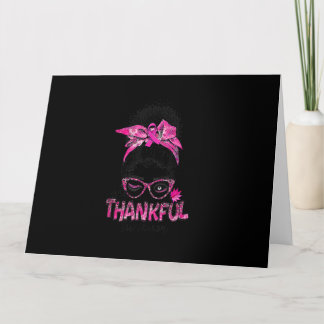 Afro Black Women Breast Cancer One Thankful Surviv Card