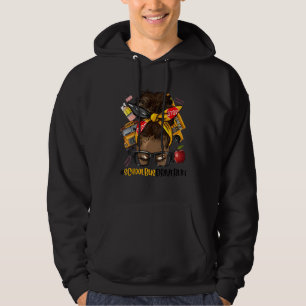 Afro Black Women School Bus Driver Life First Day Hoodie