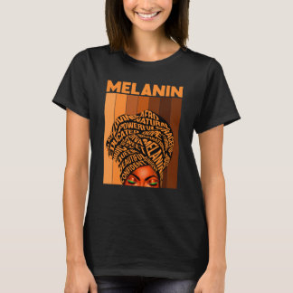 Afro Blm Black Women Girls Melanin African America T-Shirt