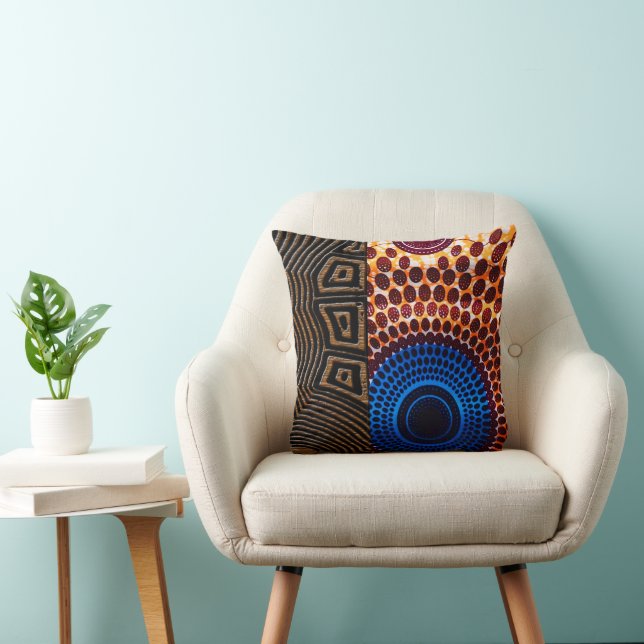 Afro Bohemian Elegance: Throw Pillow (Chair)