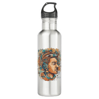 Afro Boho Queen – Colorful Artistic Stainless Steel Water Bottle