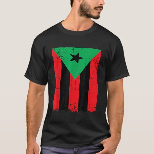 Afro Boricua Flag Funny Puerto Rico Africa Roots P T_Shirt