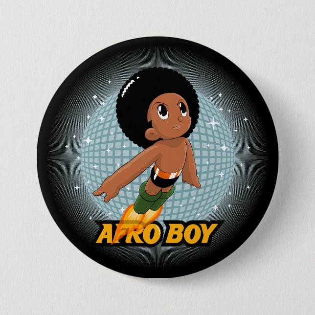 Afro Boy Button (Front)