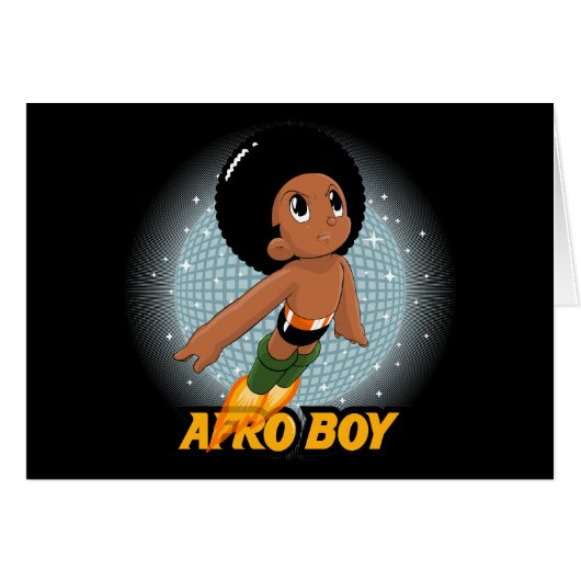 Afro Boy Cards (Front Horizontal)