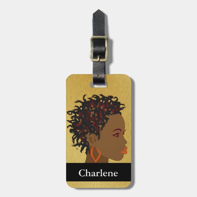 Afro Braids Twists Luggage Tag (Front Vertical)