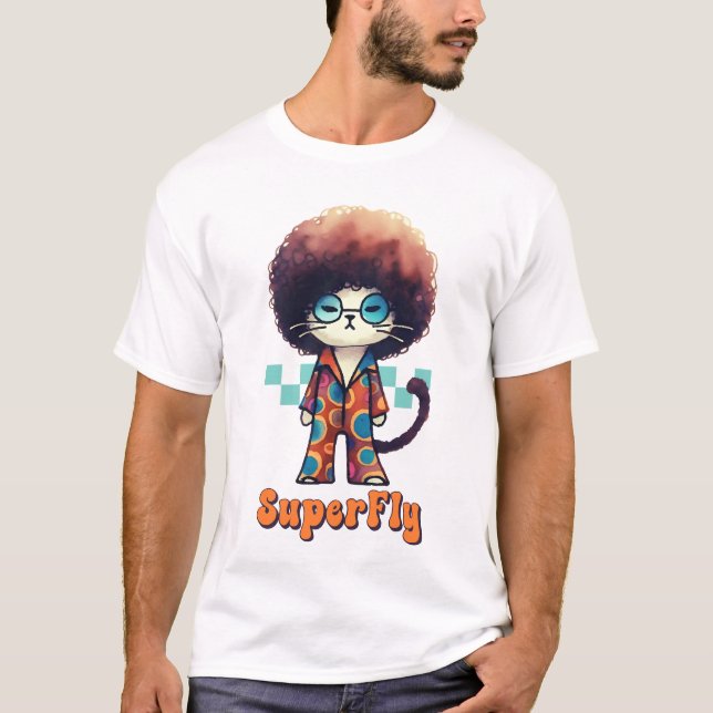 Afro Cat Superfly T-Shirt (Front)