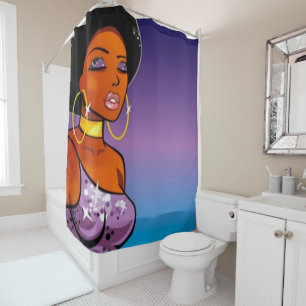 Afro-centric Shower Curtain