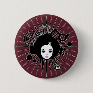 Afro Chick Button