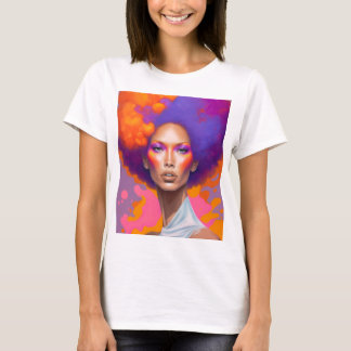 Afro Christy Color Splash Art Women's T-Shirts