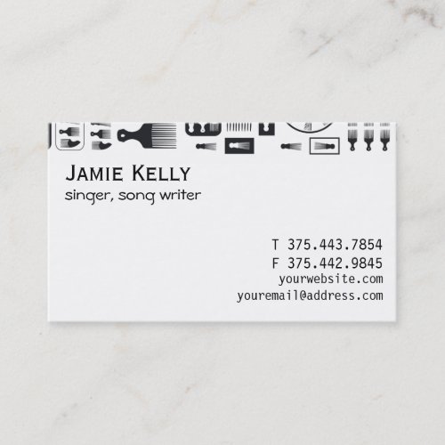 afro Comb  NEW Business Card