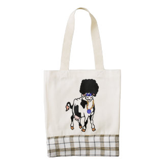 Afro Cow Zazzle HEART Tote Bag