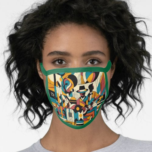 Afro_Cubist Music Face Mask