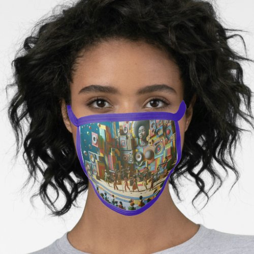 Afro Cubist Performance  Face Mask