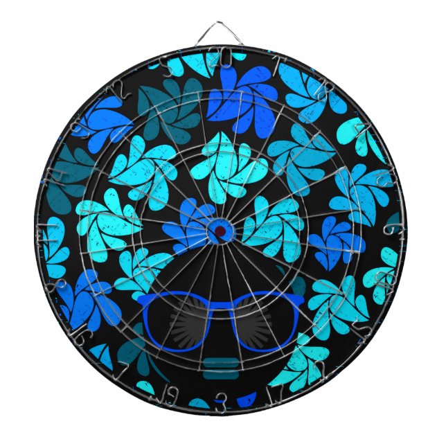 Afro Diva Blue  Dartboard (Front)