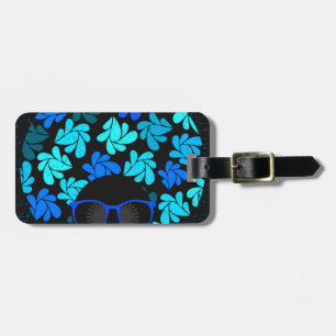 Afro Diva Blue Luggage Tag