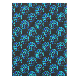 Afro Diva Blue Tablecloth
