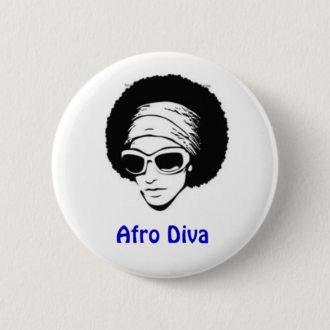 Afro Diva Button (Front)