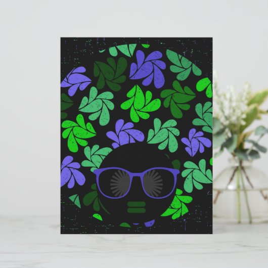Afro Diva Green & Blue (Standing Front)