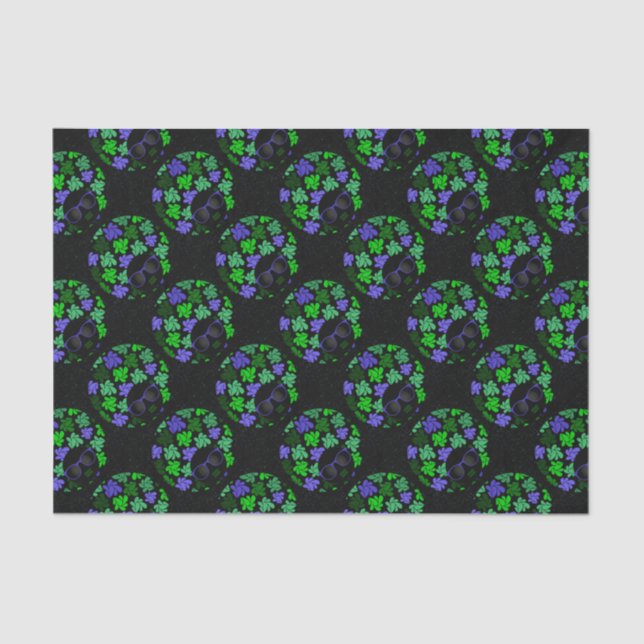 Afro Diva Green & Blue Tissue Paper (Front)