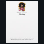 Afro Diva Hair Salon Letterhead<br><div class="desc">African American diva hair salon letterhead customizable to your specifics.</div>