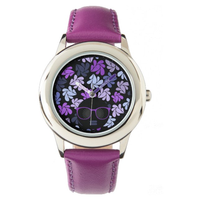 Afro Diva Purple Watch (Front)