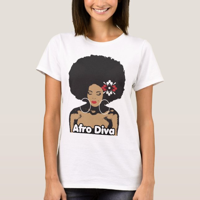 Afro Diva T-shirt For Ladies (Front)