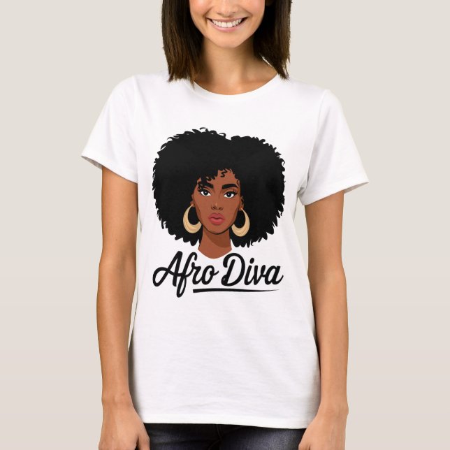 Afro Diva T-shirt For Ladies (Front)