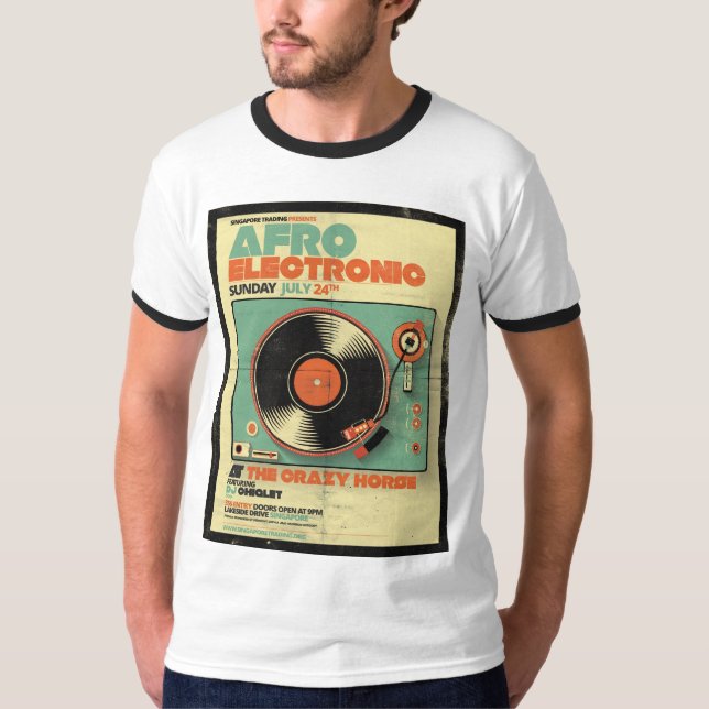 Afro Electronic Style T-Shirt (Front)