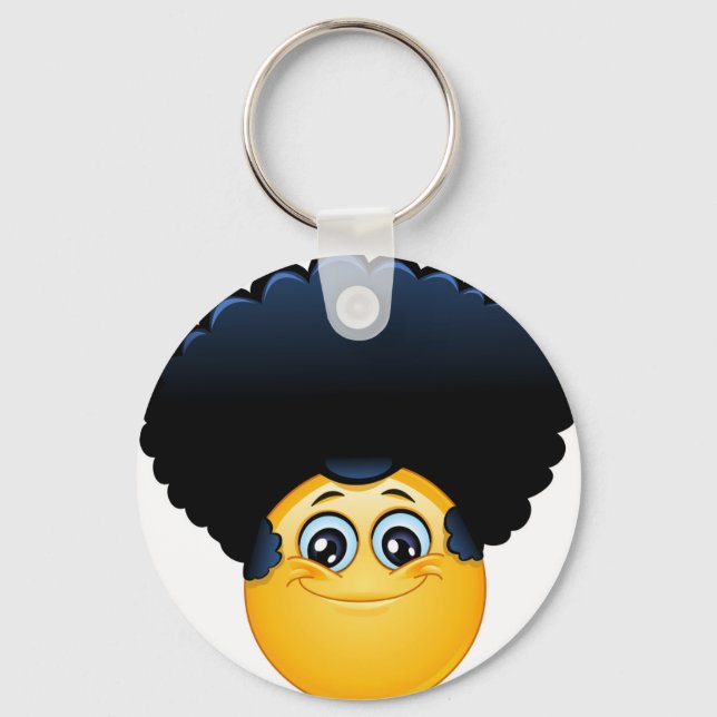 afro emoji keychain (Front)