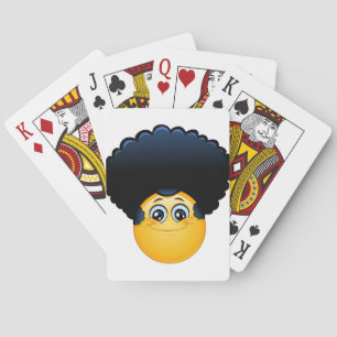 afro emoji poker cards