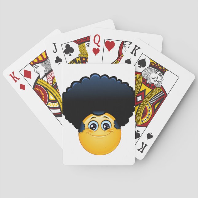 afro emoji poker cards (Back)