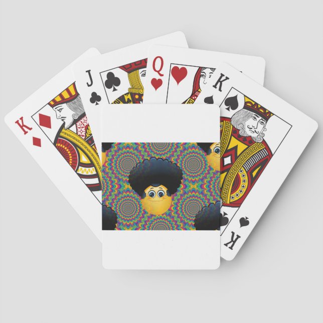 afro emojis poker cards (Back)