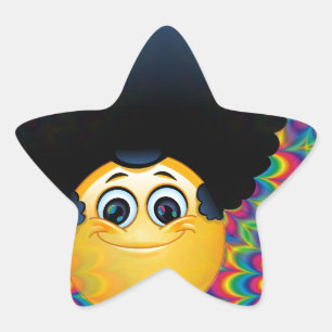 afro emojis star sticker