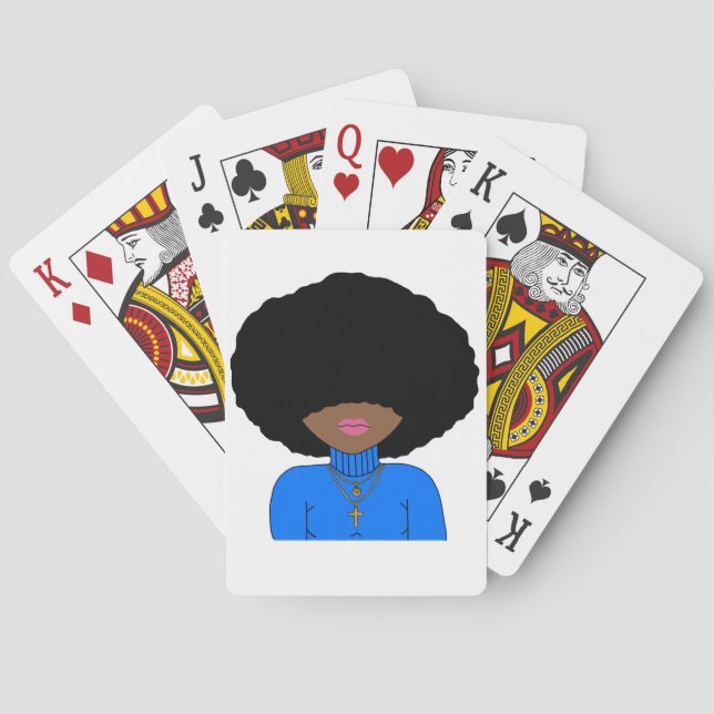 Afro Empowerment Poker Cards (Back)