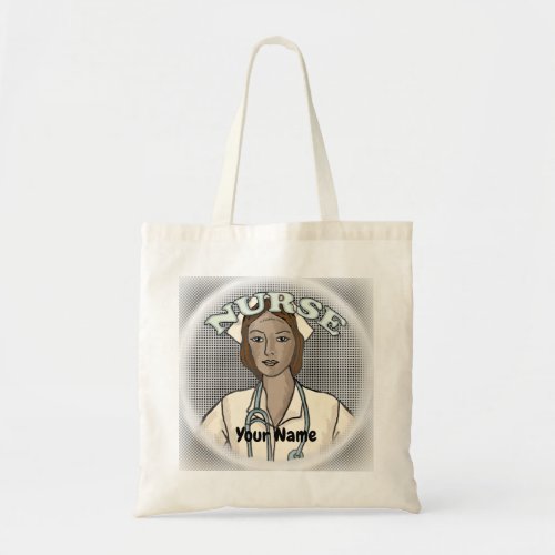 Afro Female Nurse  tote bag