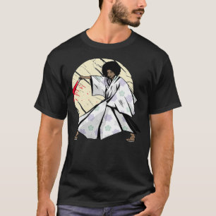 Afro Female Samurai Black Warrior T-Shirt