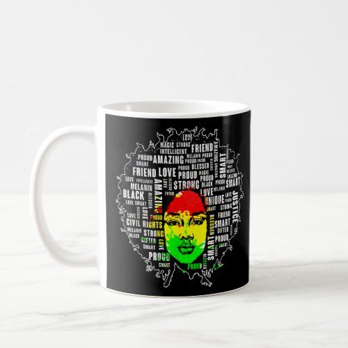 Afro Girl African Quote Graphic  Black History Mon Coffee Mug