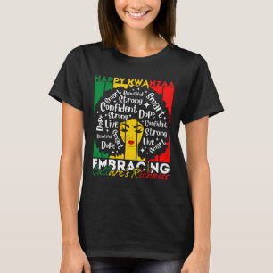 Afro Girl Happy Kwanzaa African American Heritage T-Shirt