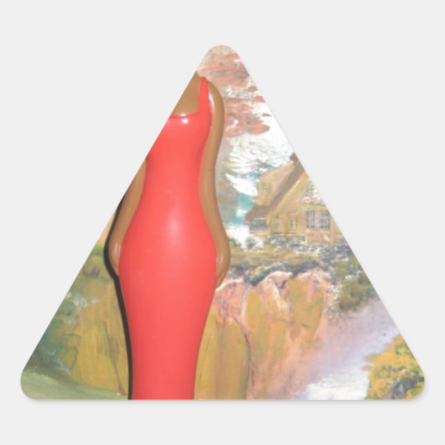 Afro Glam: A Timeless Beauty Triangle Sticker (Front)