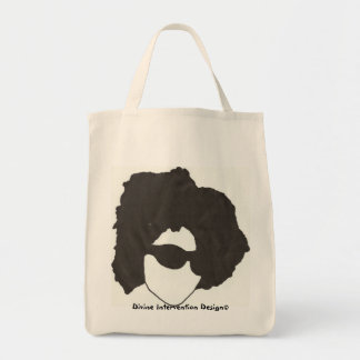Afro Glasses Grocery Tote