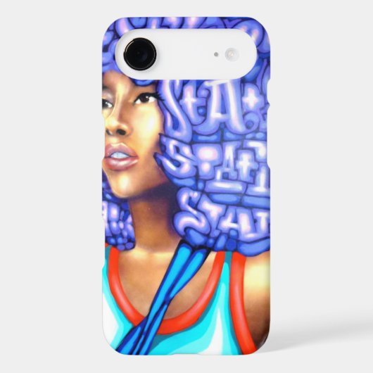 Afro Glow but leave u Blue, she will Case-Mate iPhone Case (Back)