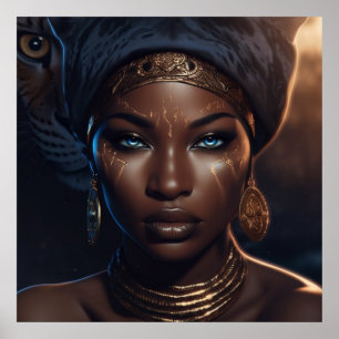 Afro Goddess Ascension (Matte) Poster