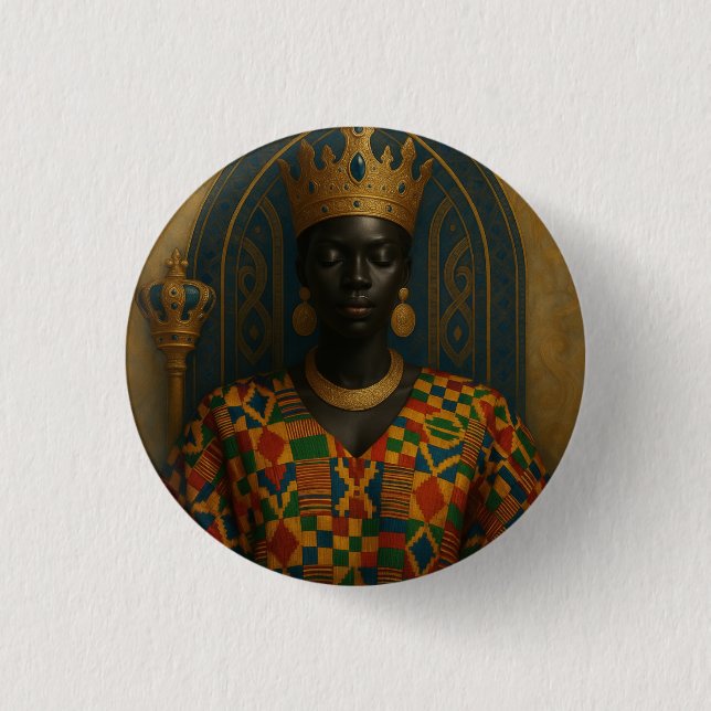 Afro Goddess Button (Front)